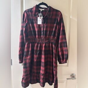 NWT Lucky Brand Plaid Flannel Dress